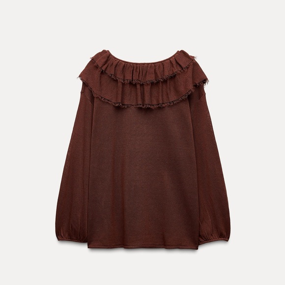 Zara Ruffled Knit Top - Picture 5 of 6